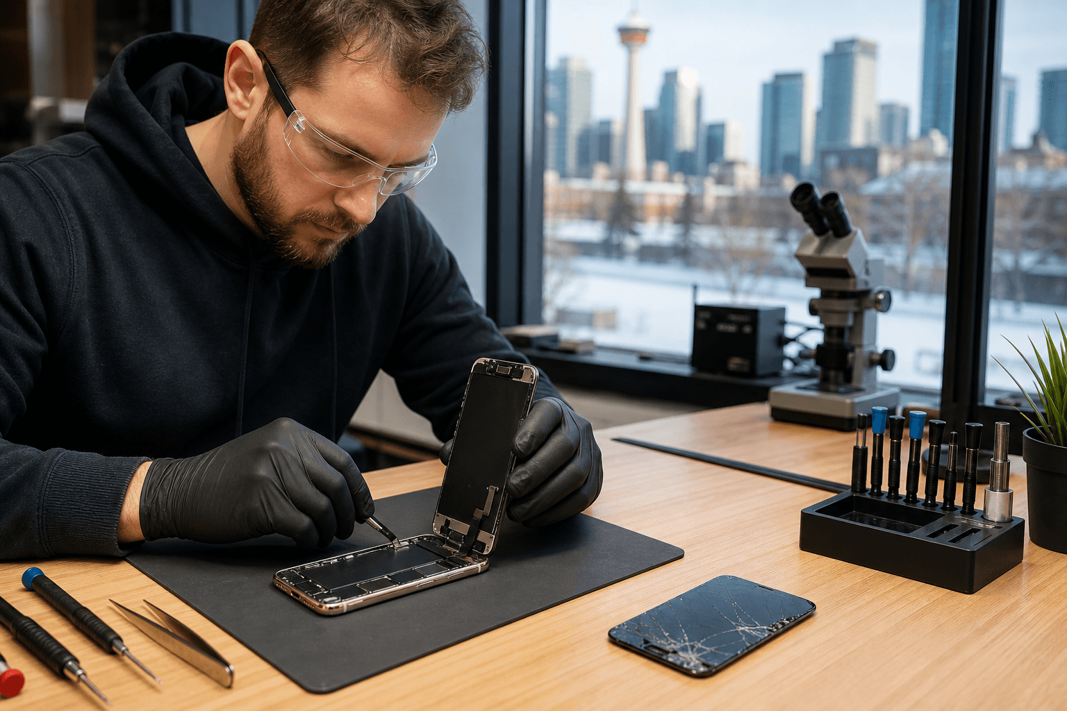 What Does iPhone Screen Repair in Calgary Involve?